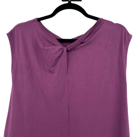 Eileen Fisher Women's Purple Twist Back Short Sleeve Dress Extra Small - Picture 5 of 8